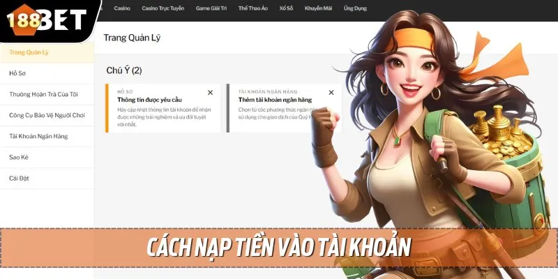 Trang Chủ 188Bet 8 Cách nạp tiền vào tài khoản và tham gia cá cược trực tuyến