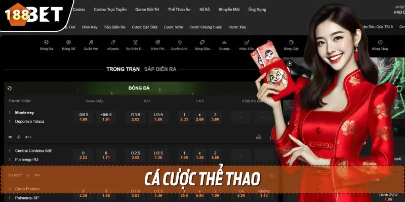 Trang Chủ 188Bet 4 Sảnh thể thao trực tuyến truyền thống mang đến không gian sống động
